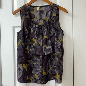 J.Crew floral silk blouse